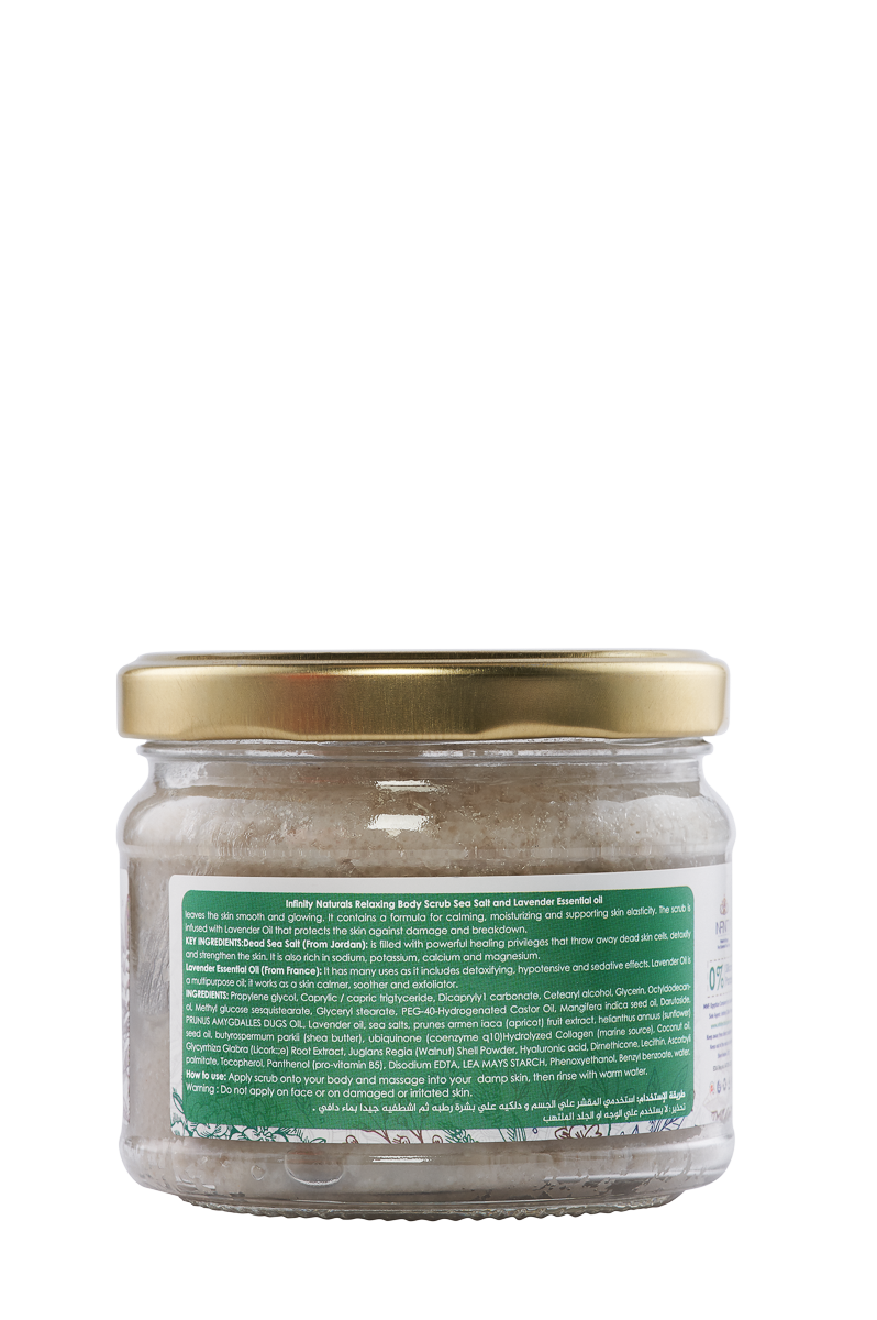 Relaxing Body Scrub Sea Salt & Lavender Essential Oil