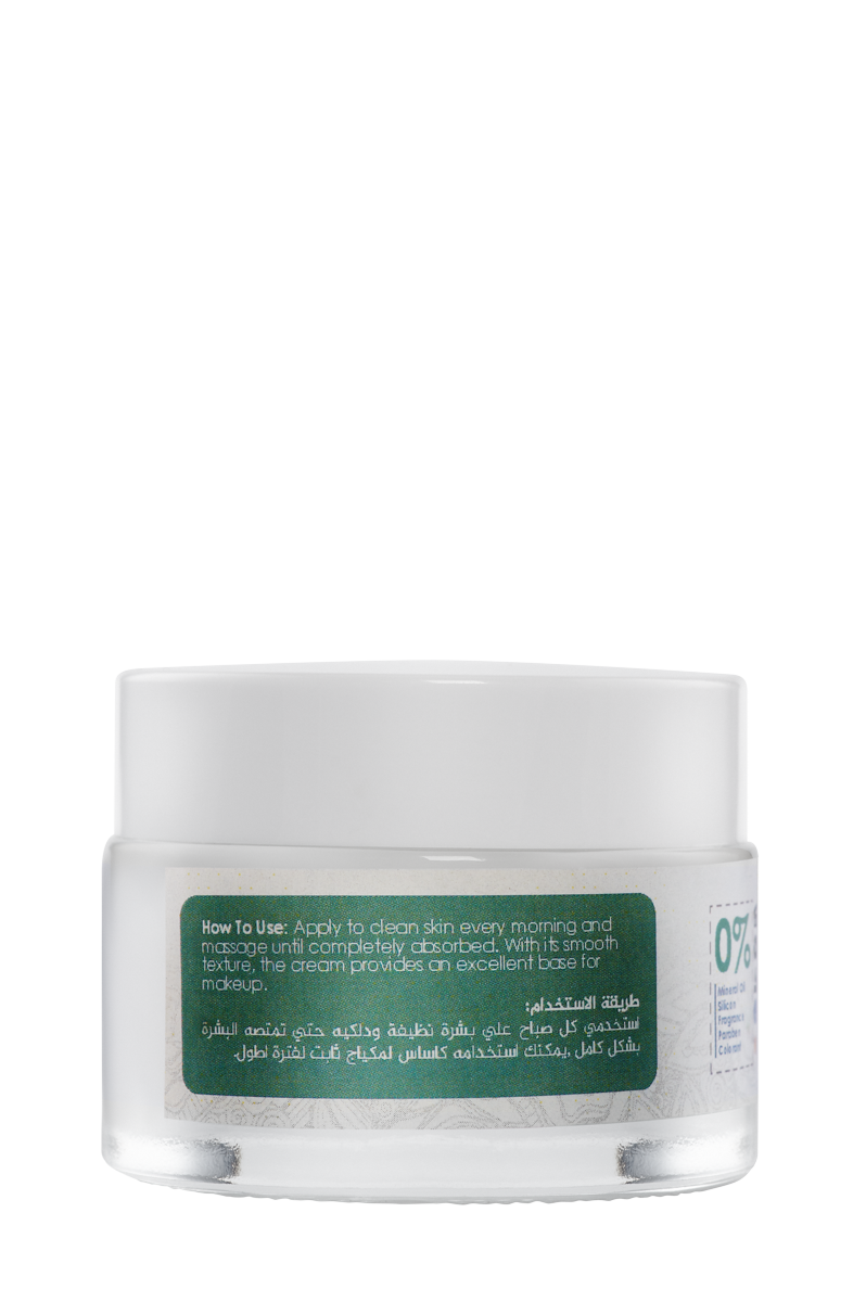 Rejuvenating Night Cream jar back view and ingredients