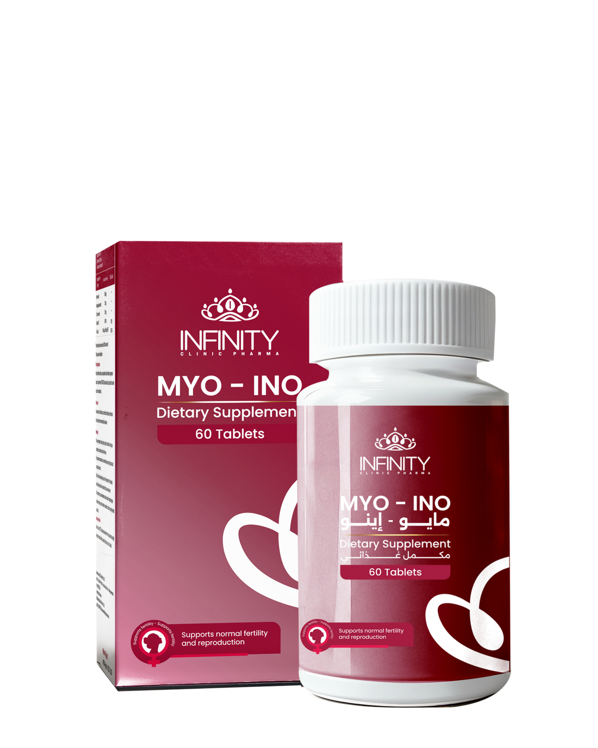 Myo-Ino 60 Tablets by Infinity Clinic Pharma – myo-inositol fertility and PCOS support supplement