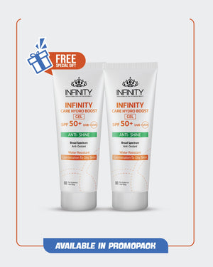 Hydro Boost Gel SPF50+ Promopack by Infinity Clinic Pharma – buy one get one free hydrating sunscreen gel