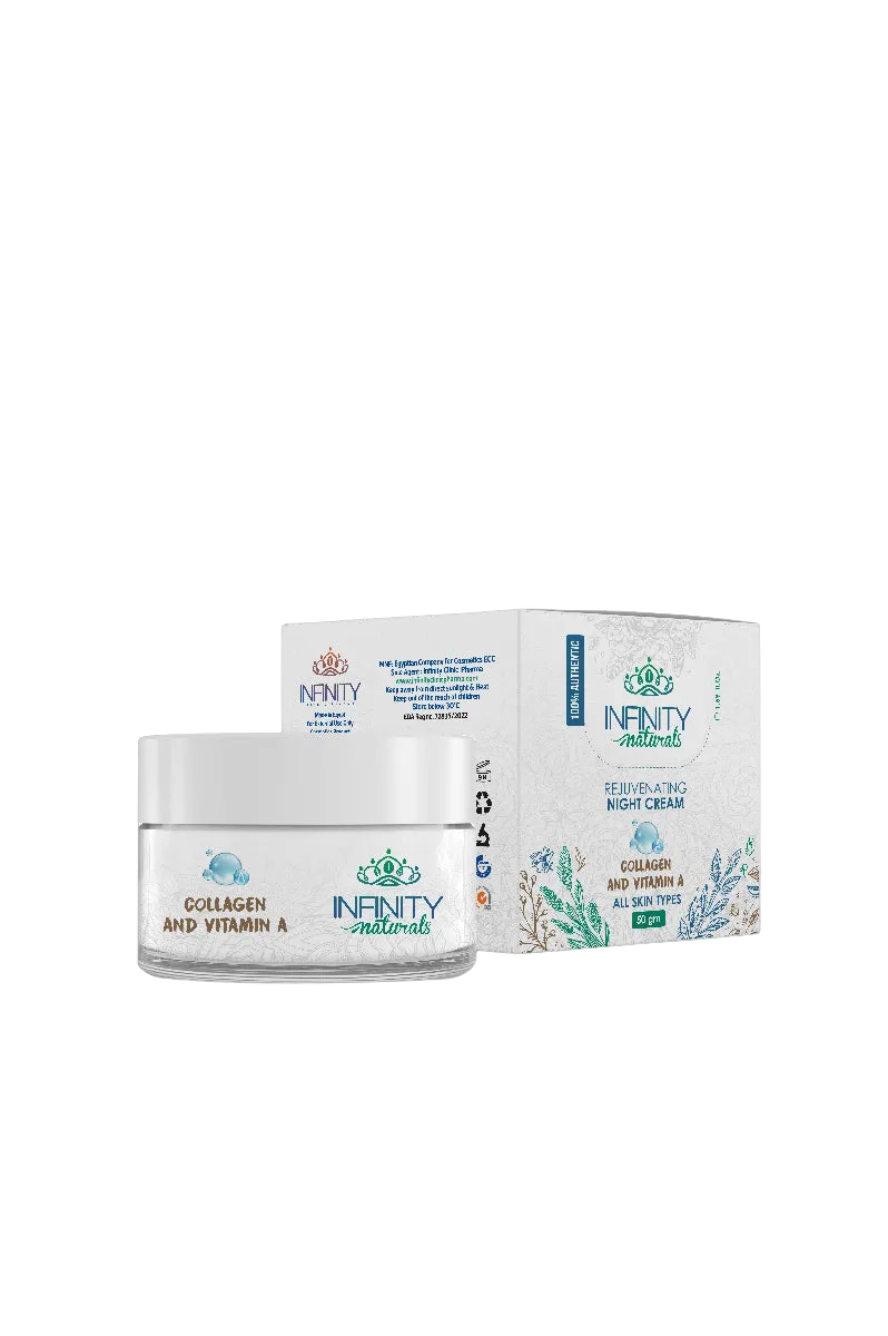 Rejuvenating Night Cream Collagen & Vitamin A by Infinity Clinic Pharma – anti-aging overnight repair