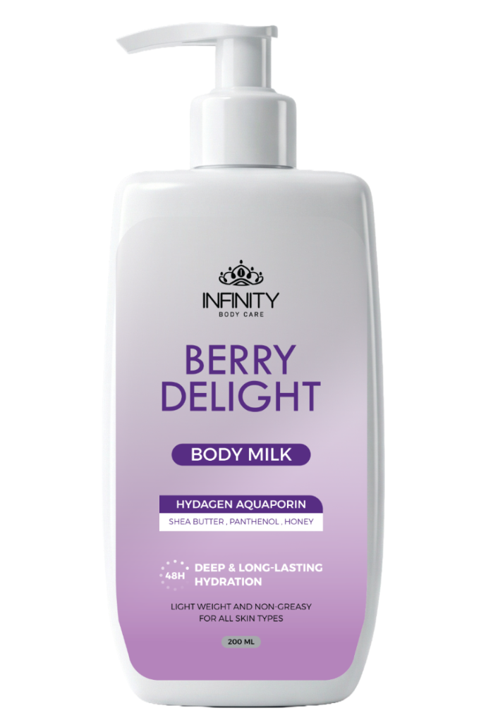 Infinity Clinic Pharma Body Milk Hydagen Berry Delight – berry scented moisturising body lotion