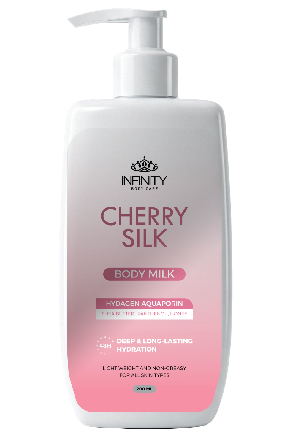 Infinity Clinic Pharma Body Milk Hydagen Cherry Silk – cherry scented moisturising body lotion