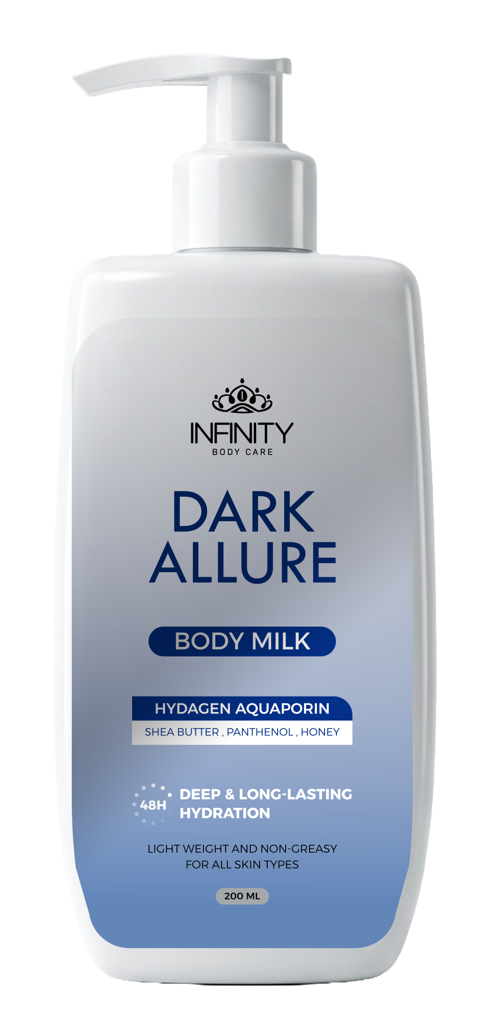 Infinity Clinic Pharma Body Milk Hydagen Dark Allure – dark musk scented moisturising body lotion