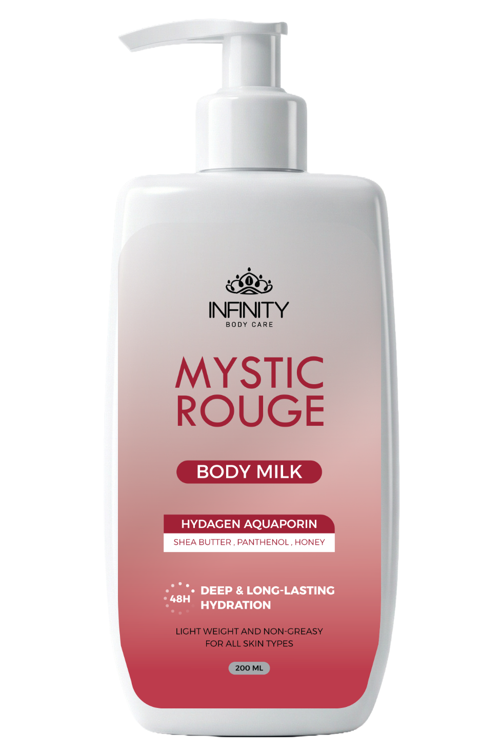 Infinity Clinic Pharma Body Milk Hydagen Mystic Rouge – luxurious scented moisturising body lotion