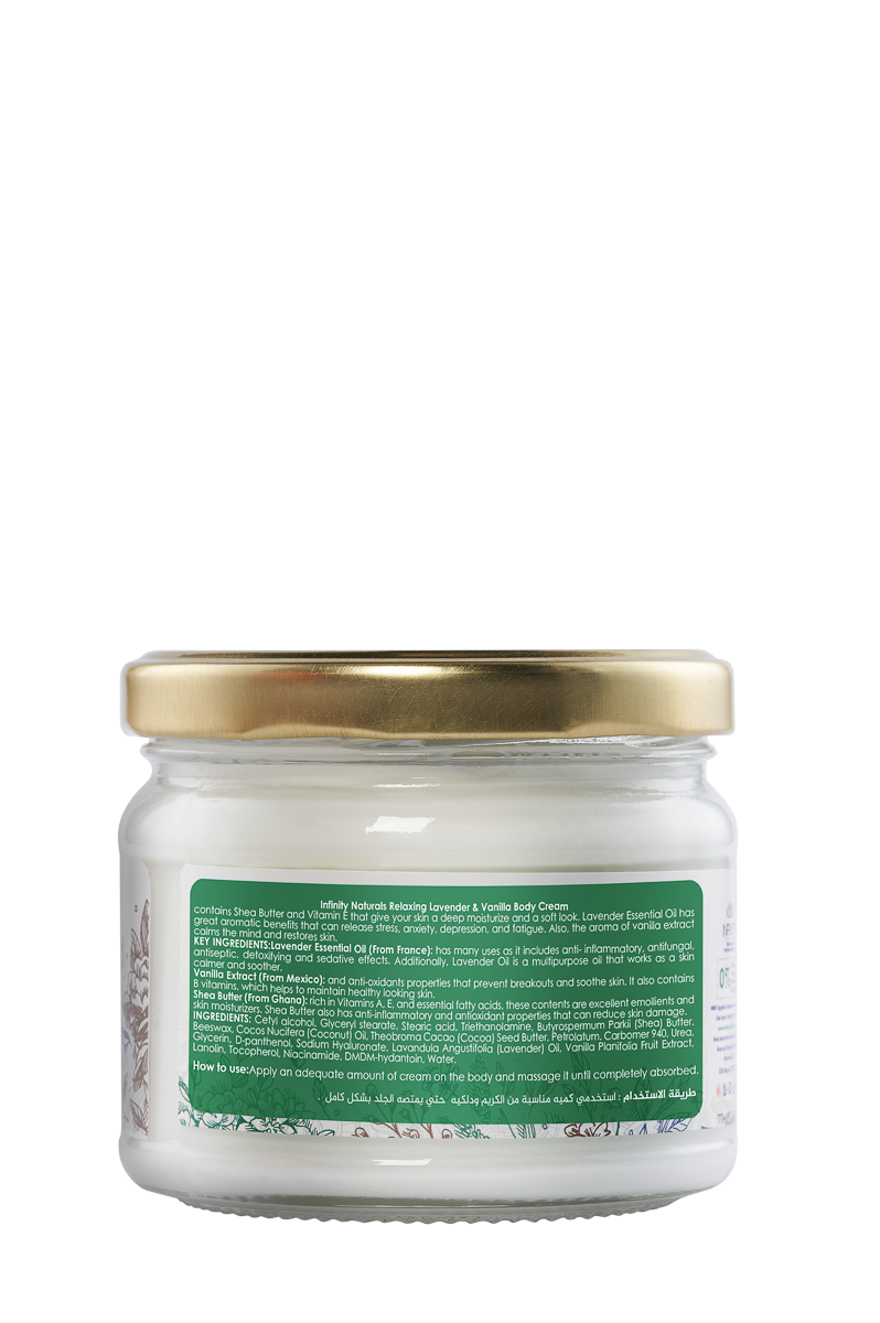 Relaxing Body Cream Lavender Essential Oil & Vanilla Extract