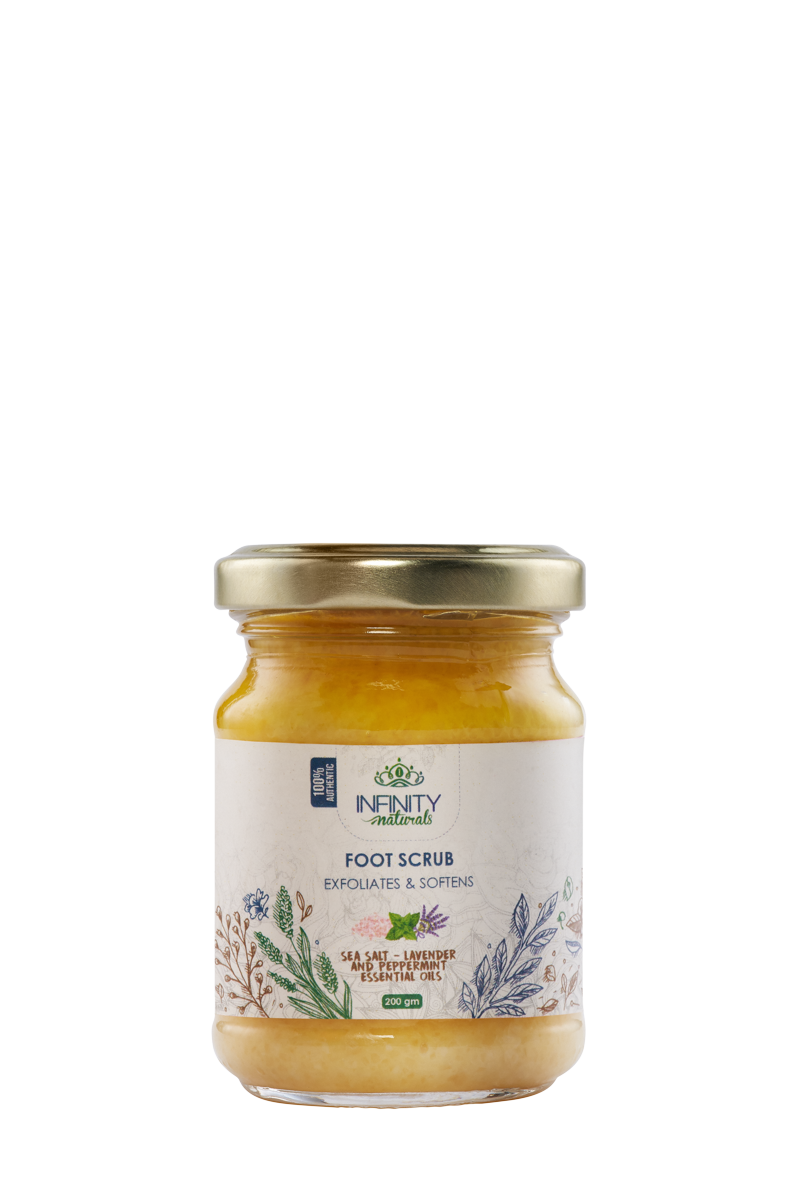 Foot Scrub Sea Salt Lavender &amp; Peppermint Essential Oils