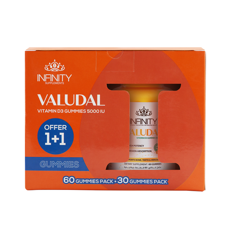Valudal - 60+30 Gummies for vitamin D deficiency - Promopack