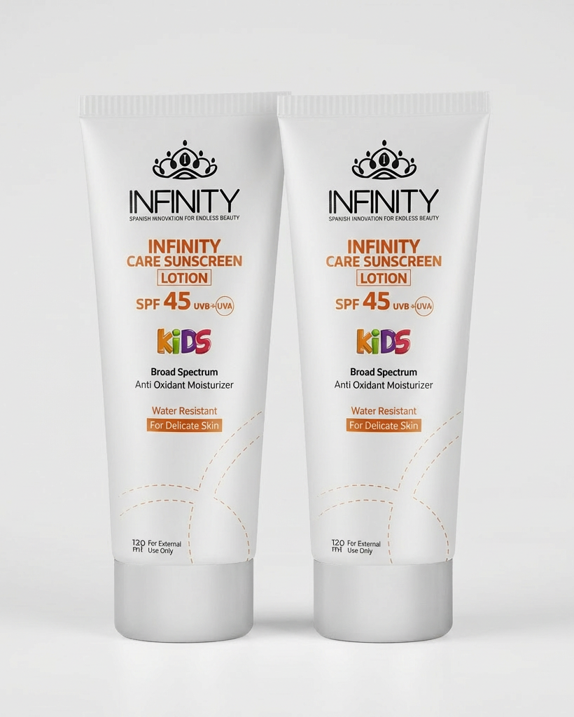 Sunscreen Kids SPF45 Promopack by Infinity Clinic Pharma – buy one get one free children sun protection