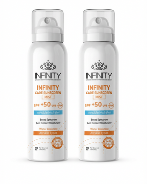Sunscreen Mist Lotion SPF50+ Promopack by Infinity Clinic Pharma – buy one get one free mist sun protection