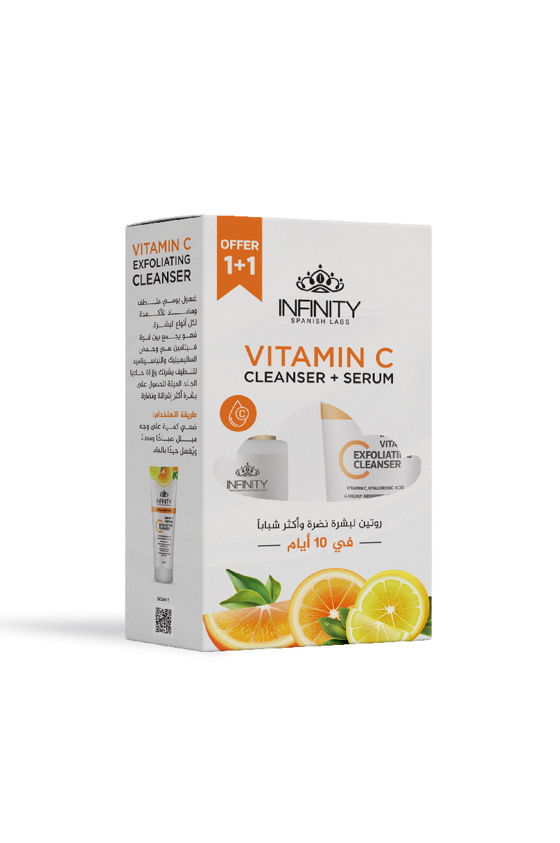 Vitamin C Serum + Vitamin C Cleanser - Promopack