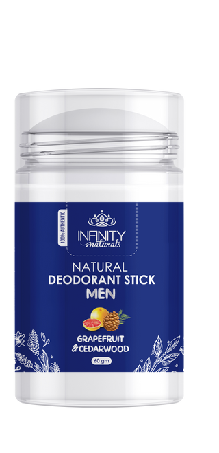 Infinity Natural Deodorant Stick Grapefruit & Cedarwood for Men