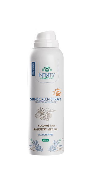 Infinity Naturals Sunscreen Spray - SPF50+ for all skin Types